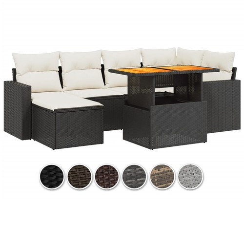 Tlg poly rattan garten - 7-tlg.,