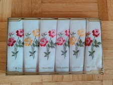 6 Stickerei-Taschentücher Damen-Taschentücher Stofftaschentücher Set 1