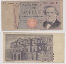1000 Lire Banknote Italien