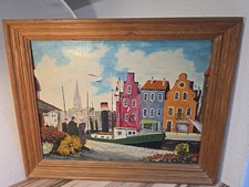 Naive hafenstadt mit - naive,