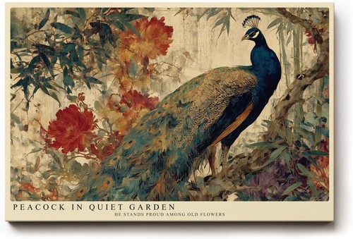Sinus art wandbild - wandbild, pfau