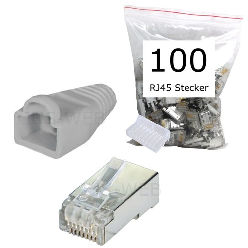 100x cat6 rj45 stecker - 100x,
