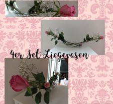 4 Liegevasen Hochzeit festlich
