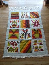 Handgewebter  Wand-Teppich aus