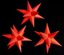 3D Adventsstern 3x kleine