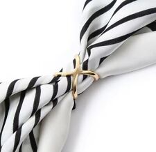 SCHAL RING KREUZRING SCARFRING GOLD SCHAL HALTER DEKO SCHAL TUCHRING DEKO 2,1cm