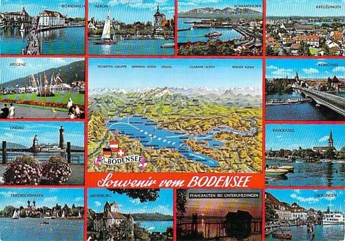 Bodensee map panorama - bodensee,