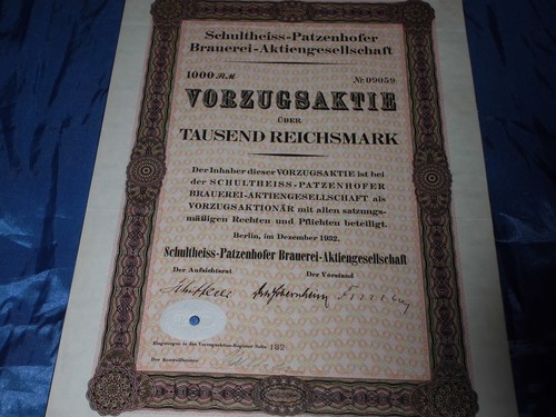Historische aktie - historische,