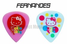 FERNANDES P-100HK Hello Kitty Gitarren-Plektrum Pink & Weiß 2 Plektren-Set Neu