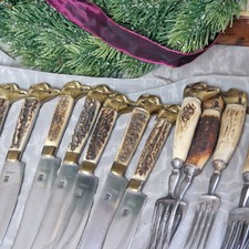 Antikes jagdbesteck mit - antikes,