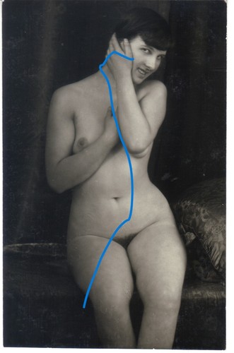 Vintage hübsche frau akt - vintage,