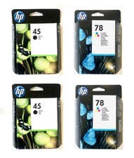 4 x Original Patronen HP OfficeJet G55 G85 G95 K60 K80 / 45 + 78 Tinte NEU