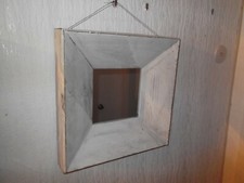 Designer-Wandspiegel v PTMD in weiß gekalkt, breiter Rahmen, Gr. 40x40 cm, neu