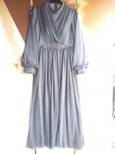 Damen Glitzer Abendkleid Ballkleid Partykleid  Langarm Gr. 38 Mit Push Düzenli