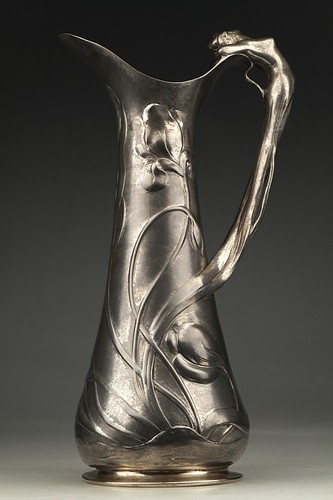 Große jugendstil weinkaraffe - große,