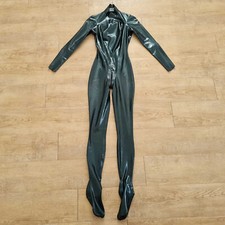 Libidex Damen Latex Catsuit Gr. XS metallic mit Füßen