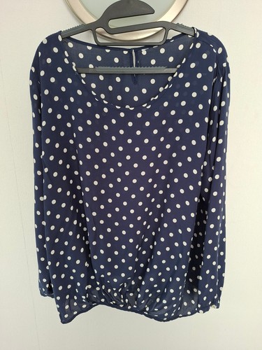 Luftige bluse marineblau weiß - luftige,