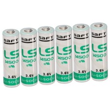 6x Saft Lithium 3,6V Batterie
