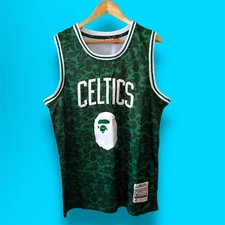 BAPE X Mitchell & Ness Boston Celtics Trikot Camouflage Grün XL