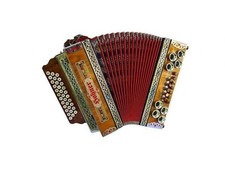 Steirische Harmonika B es as  Hohner Alpina 3-reihig  mit Koffer & neuen Riemen