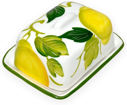 Butterdose keramik zitrone - butterdose,