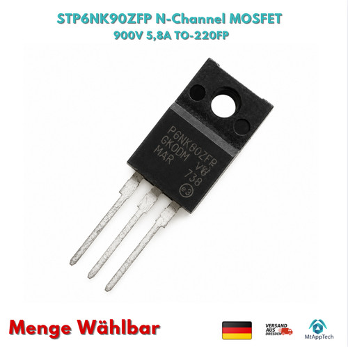 Stp6nk90zfp channel mosfet - n-channel,