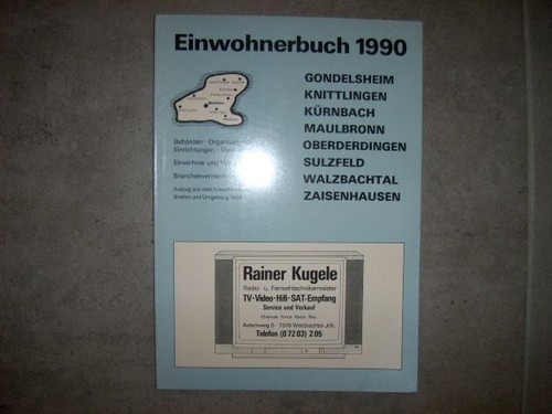 Gondelsheim einwohnerbuch - gondelsheim,,