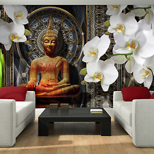 BILD POSTER WANDBILD TAPETEN FOTOTAPETE  BUDDHA  MEDITATION ORCHIDEE  3FX3162P4