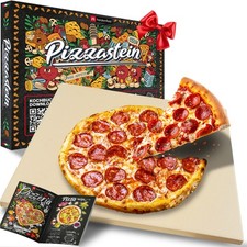 Pizzastein Brotbackstein Ofenstein Cordierit für Backofen und Grill 38x30x1,5 cm