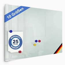 ARTE Polarweiss Glas Whiteboard Wandtafel Magnettafel Glastafel Glasboard NEU