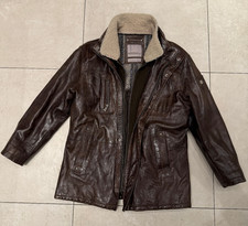 Braune Leder-Jacke mit