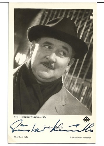 Gustav knuth autogramm - gustav,