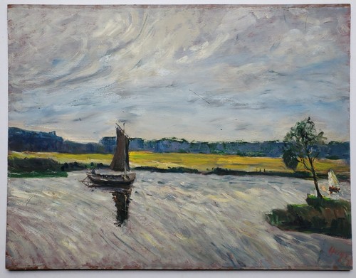 Gemälde öl landschaft wümme - gemälde,