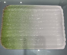 Französische Majolika Keramik Spargel Servierplatte Masse 34x23,5cm