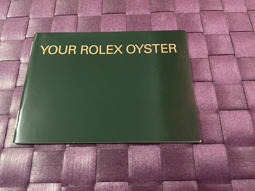 Your rolex oyster booklet - your,