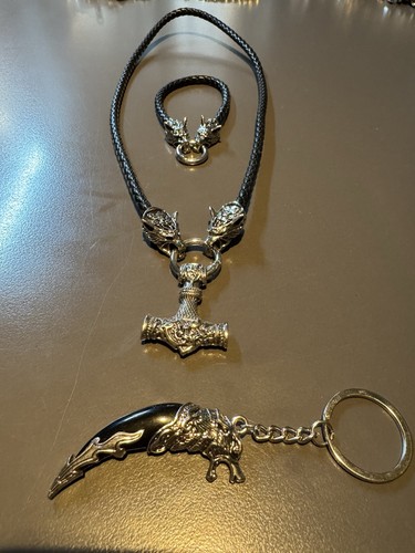 Viking lederkette armband - viking, armband+