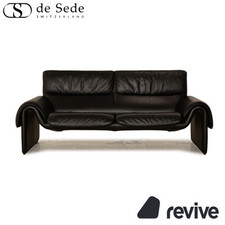 de Sede ds 2011 Leder Zweisitzer Schwarz Sofa Couch