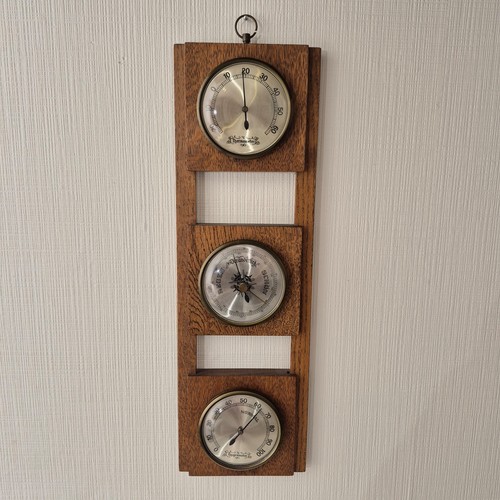 Vintage wetterstation holz - wetterstation,