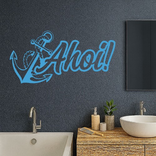Ahoi wandtattoo anker - ahoi,