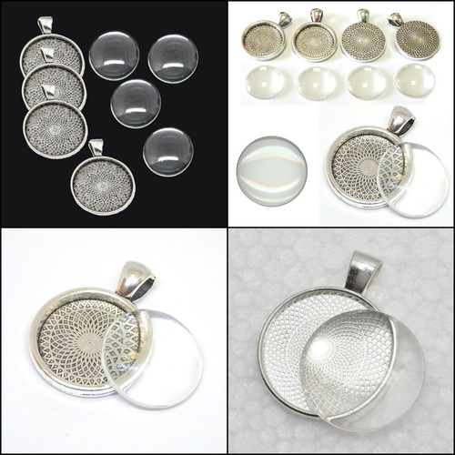 Silber fassungen rund - silber, für