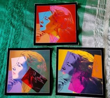 DREI DRUCKE nach Andy Warhol mit Motiv Ingrid Bergman