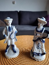 Porzellan Figuren Paar (Musiker).  Ca. 14cm hoch