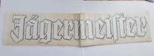 Werbe-Aufkleber Jägermeister Schriftzug 50 cm s/w altes Logo 80er Motorsport