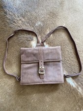 Leder Rucksack Damen  MANGO Veloursleder Braun gebraucht wie Neu