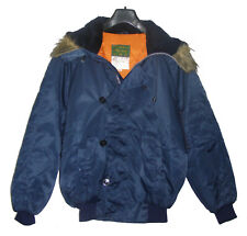 Piloten-Blouson mit großer Kapuze und Fellbesatz Bitte Maßangaben beachten!