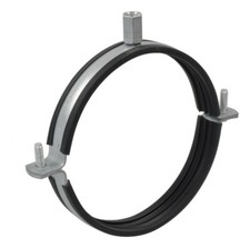 Rohrschelle Bandschelle mit Gummidichtung Ø 80–630 mm | verzinkt | Neu| M8 M10