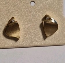 ohrstecker gold 585 gebraucht mit kleinen Stein 2,6 Gr.