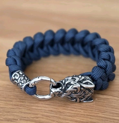 Paracord armband fenrir wolf - paracord,