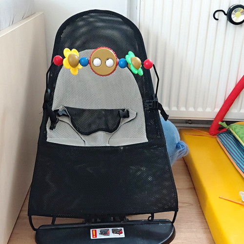 Babywippe wippe schwarz grau - babywippe, schwarz/grau
