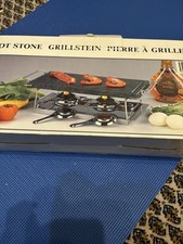 Hot Stone Grillstein – Raclette Naturstein mit Brennern – Vintage 